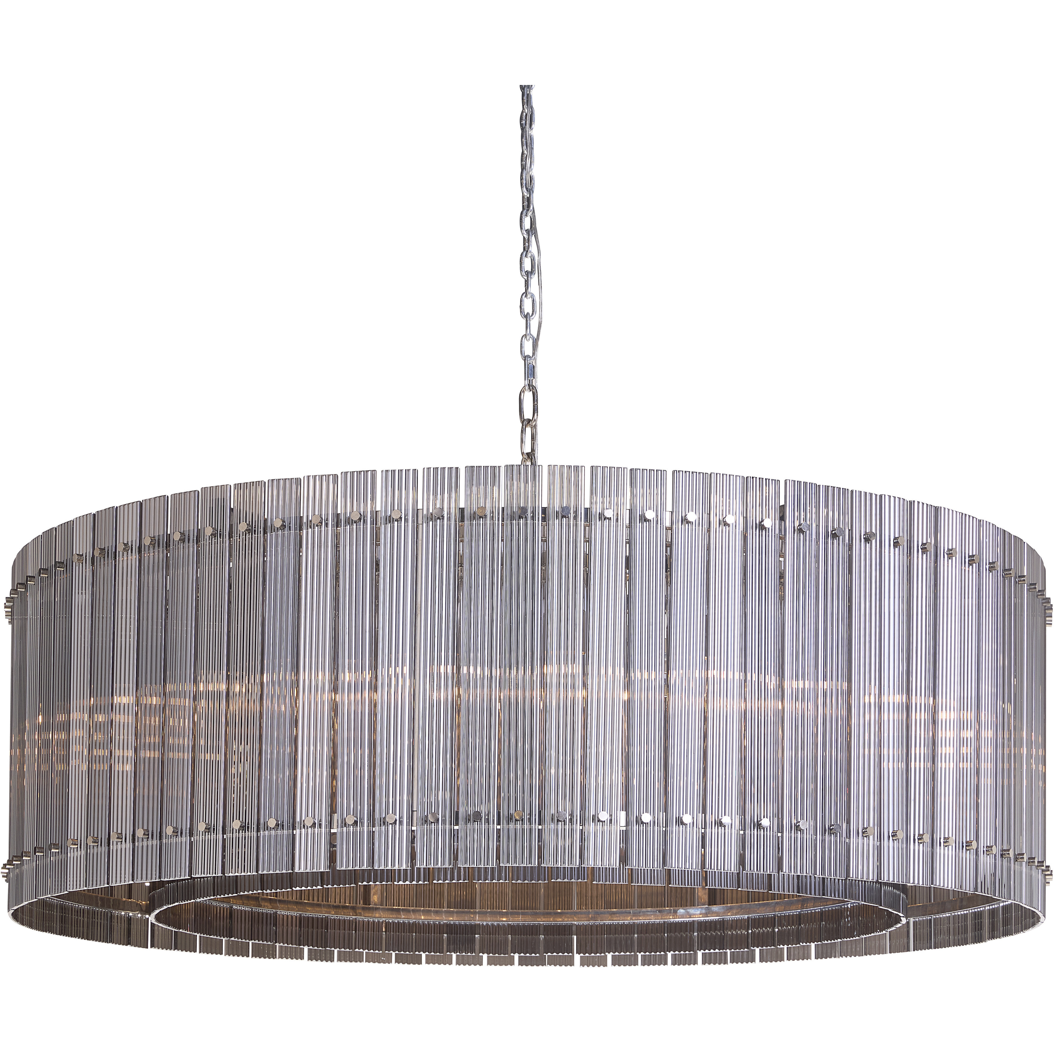 Kore 36 Light Nickel / Smoke Grey Chandelier Ceiling Light, Large